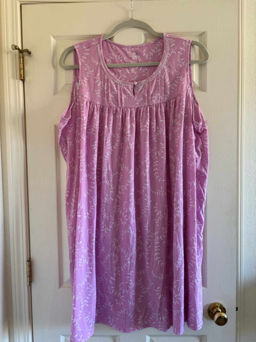 croft & barrow Lavender Floral Sleeveless Nightgown